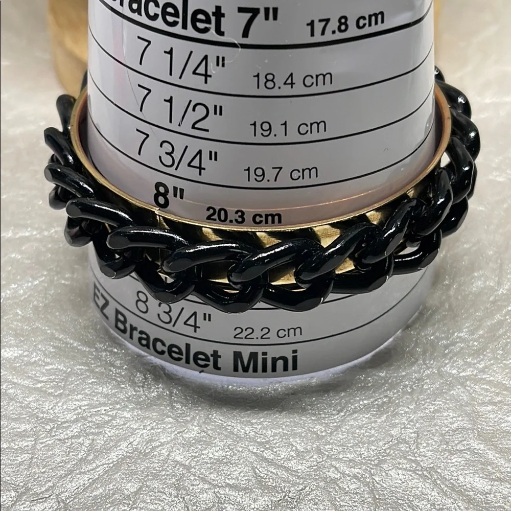 Amazing Black Chain Link Bangle Bracelet